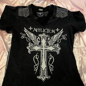 Y2K AFFLICTION TOP SIZE LARGE